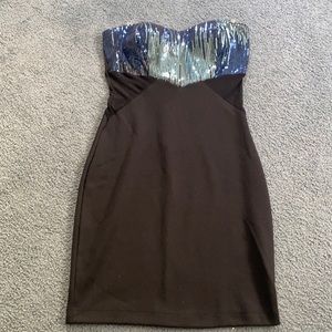 Blue Sequence Mini Dress Size S